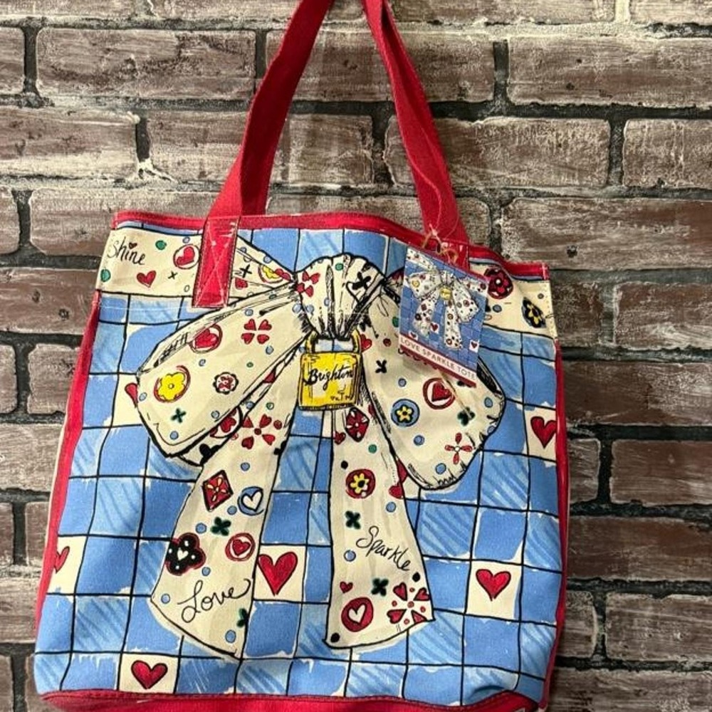 Brighton Love Sparkle Tote D30228 Tom Clancy Canvas Bag NWT $150 Retail